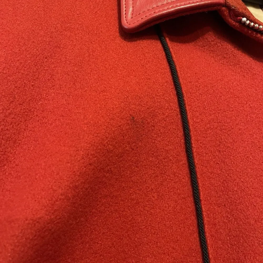 Vintage 90s Avirex 75 Varsity Sport Leather Red New York Bomber Jacket 3XL